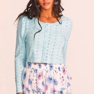 Loveshack Fancy Jonah Crop Cardigan